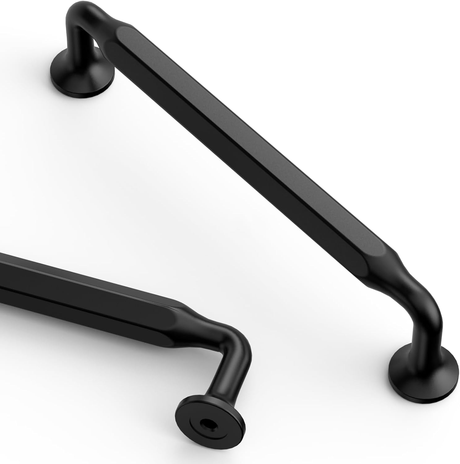 Asidram 10 Pack 5 Inch(128mm) Matte Black Cabinet pulls Kitchen Cabinet Handles, Cabinet Pulls Kitchen Cabinet Hardware for Cupboard Drawer Pulls