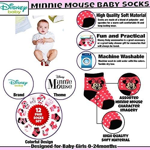 Vista 3 de Disney Baby Girls Socks - 12 Pack Minnie Mouse Daisy Princess Socks NewbornInfant
