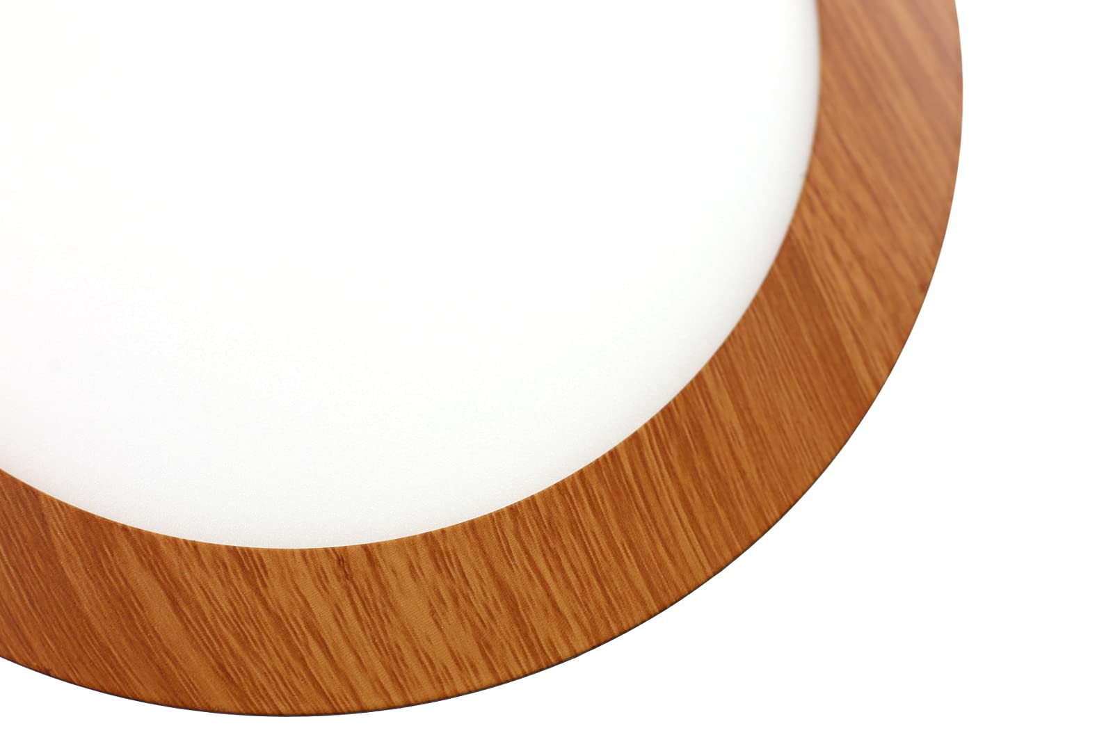Jandei - Downlight led 18W=140W luz Blanca Fría 6000K redondo empotrar acabado madera, 1440 lúmenes para salón, cocina, tienda, negocio, oficina (2 UNIDADES)