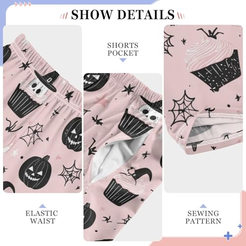 Abstract Wacky Skeleton Pumpkins Boys Pants for Kids Jogger Pants with Pockets S4