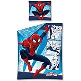 Detexpol 2 tlg Bettwäsche Kinderbettwäsche 140x200+70x80 Spiderman, 100% Baumwole