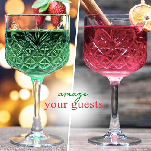 Image of bellemax 450ML Crystal Wine Glass Red or White Cut Wine, Transparent Champagne Flute Wine Glass Set, Long Wine Glass Set (Set of 2, BM-10)