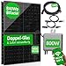 Produktbild DUR-line Balkonkraftwerk 840Wp | 800W Komplettset mit bis zu 1090Wp bifazialer PV-Leistung und 10m Anschlusskabel zum Einstecken in die Steckdose - WiFi Fernüberwachung, Mini-Solaranlage, N-TOPCon
