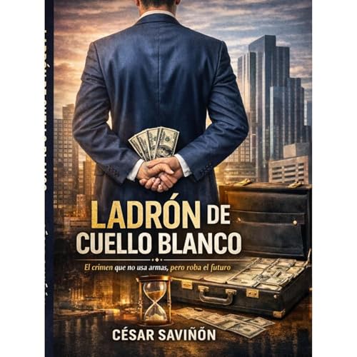 LADR&Oacute;N DE CUELLO BLANCO Audiolibro Por Cesar savinon arte de portada