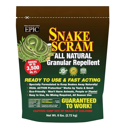 Snake Scram All Natural Granular Repellent - All-Natural, Animal, People and Pet Safe Granule from...