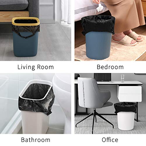 Image of Trash Bags, Garbage Bags, 120 Count 6 Gallon [Extra Thick][Leak Proof] Rubbish Bags Wastebasket Bin Liners for Home Office Trash Can Black