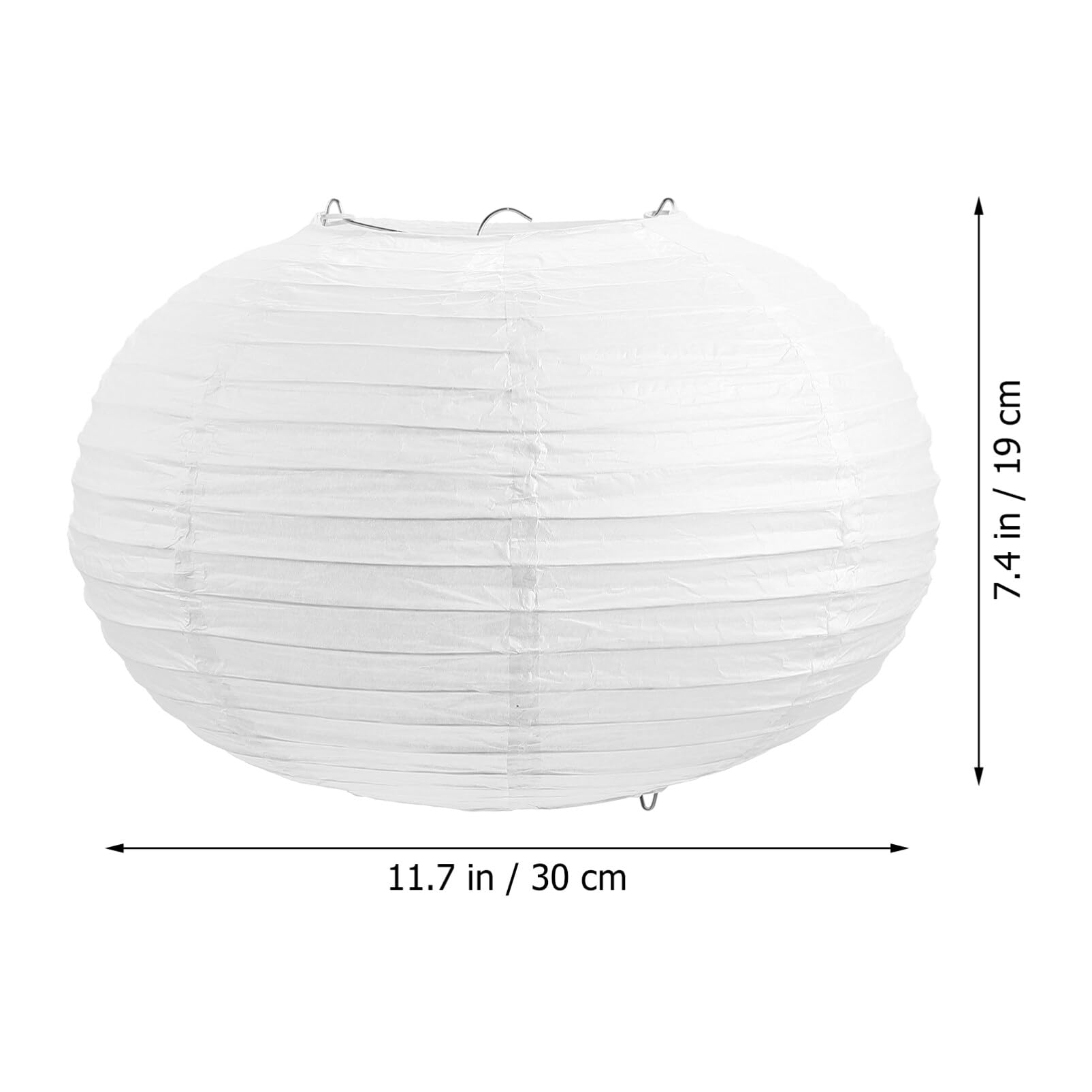 White Round Paper Lanterns - 11.7