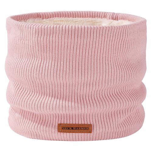 I Kua Fly Winter Halsschlauch Herren Damen Fleece Loop Schal Schlauchtuch Thermal Halswärmer Halstuch Männer Gesichtsschal Damen Winddichte Neckwarmer Scarf (Rosa)