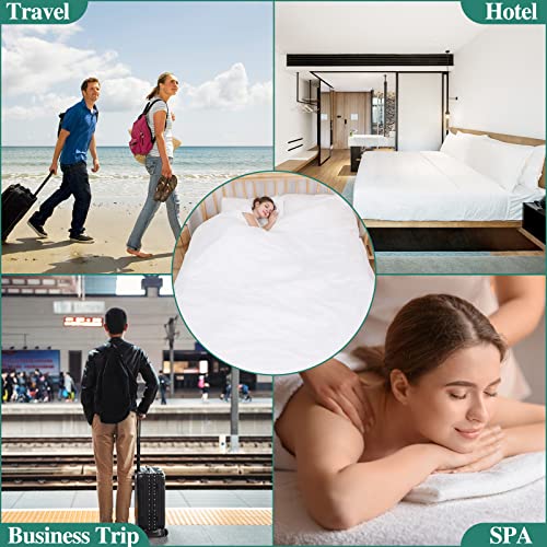 Image of 4 Pack Disposable Bed Sheets King Size, Travel Sheet for Hotel with Quilt Cover and Pillowcase, Bedding for Travel Hotel Hospital