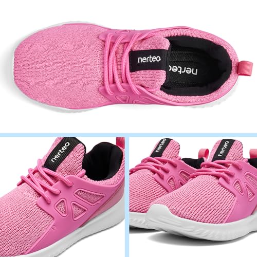 Image of nerteo Girls Shoes Slip on Boys Kids Sneakers Lightweight Tennis Running Walking Gym Fashion Shoes for Little Kid /Big Kid