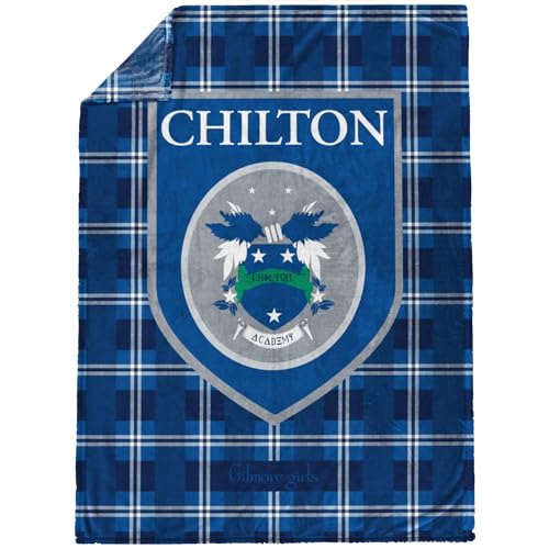 Image of Jay Franco Gilmore Girls Chilton Crest Plush Throw Blanket - Measures 50 x 60 Inches, Super Soft Lightweight Fleece Bedding
