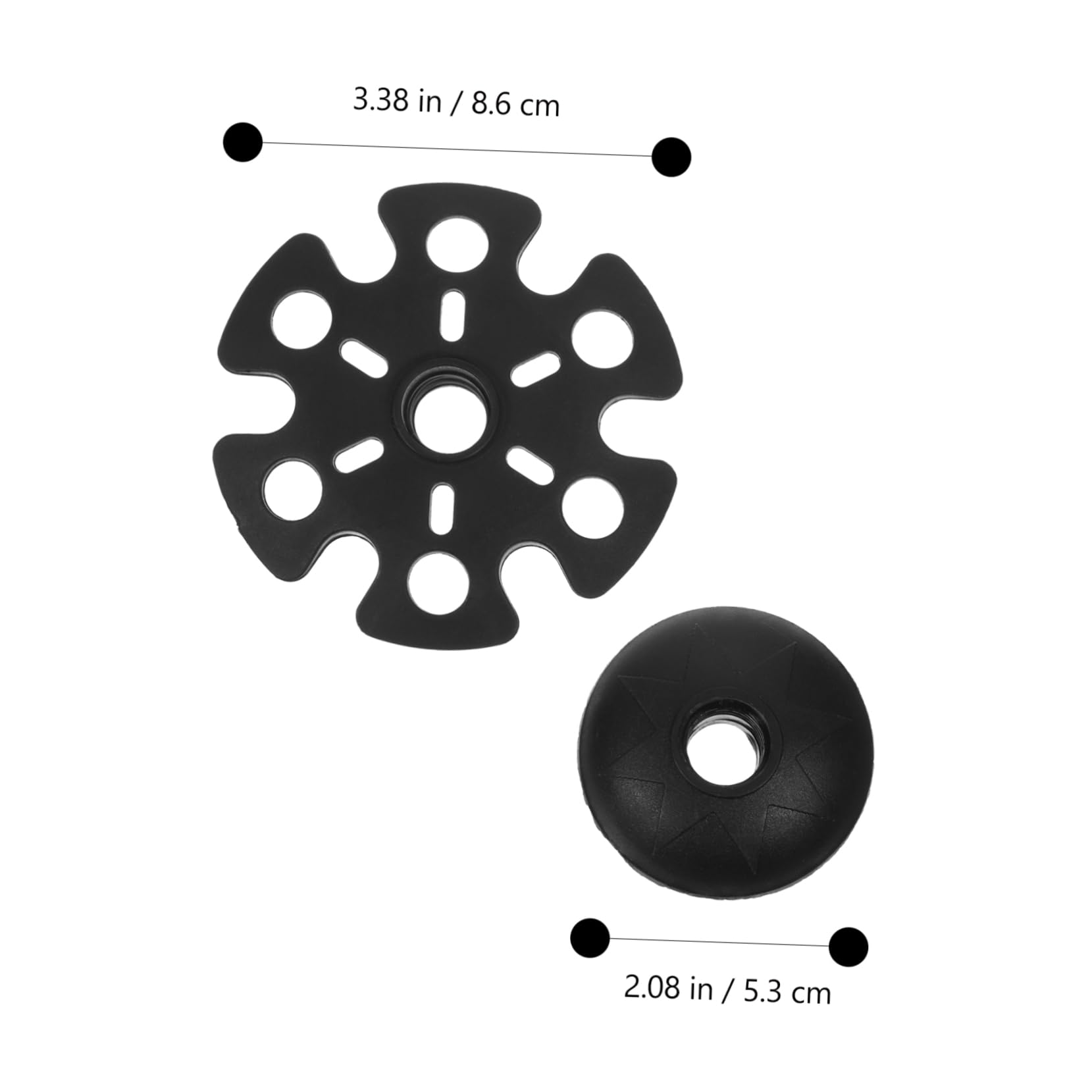 Abaodam 4pièces Embouts pour Bâtons De Randonnée Forme De De Neige Coussinets pour Marche Accessoires De Plein Air pour Ski De Fond Et Escalade