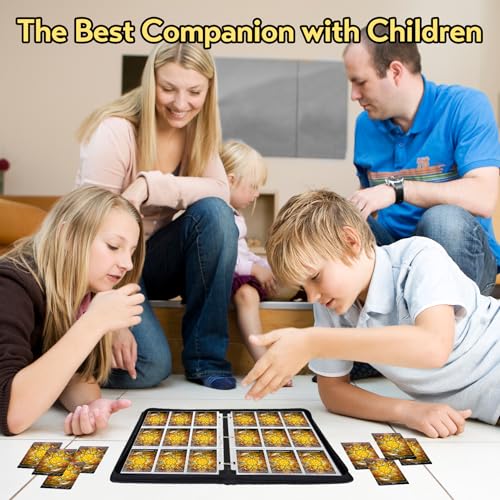 Image of 9 Pocket Card Binder for MTG /YGO /PTCG /Game Cards, Holds 900 Cards,Premium Card Collector Book for TCG Players,Toys Gifts for Kids(Yellow)