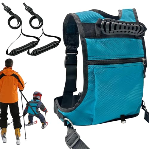 Harnais de ski enfant amortisseur de chocs avec laisse snowboard réglable débutant