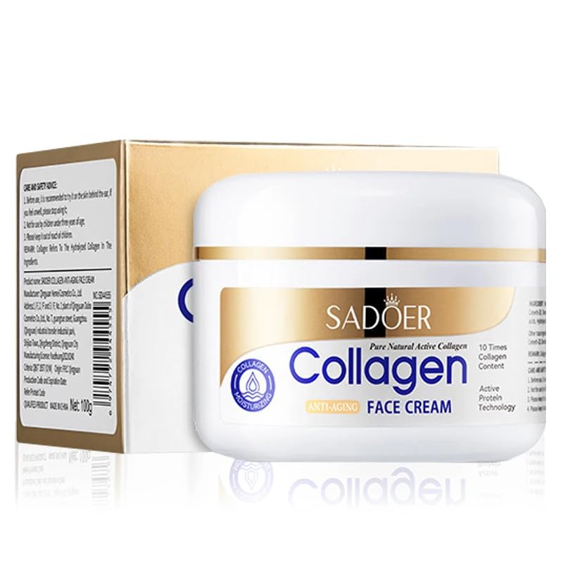 Sadoer Collagen Anti Aging Face Cream with 10 Times More Collagen Content Active Protein Technology - 100g