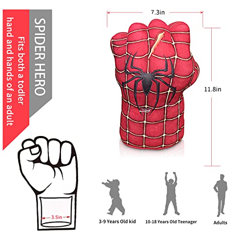 Spider Hero Gloves for Kids, Spider Fists Hand Smash Gloves, Ideal for Cosplay, Halloween, Christmas, Birthday Gift (B)3