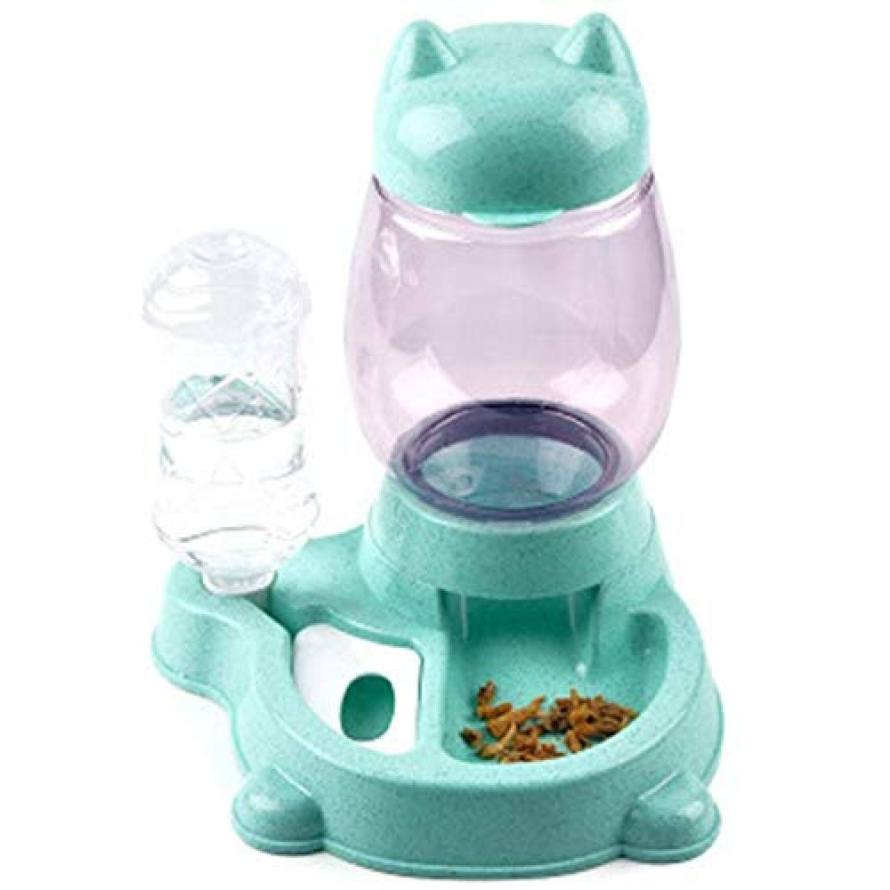 Alimentador automático para Mascotas Dispensador de Comida para Perros para Gatos Dispensador de Agua para tazón de Fuente Suministros para Mascotas (Color: Rosa)-Rosado