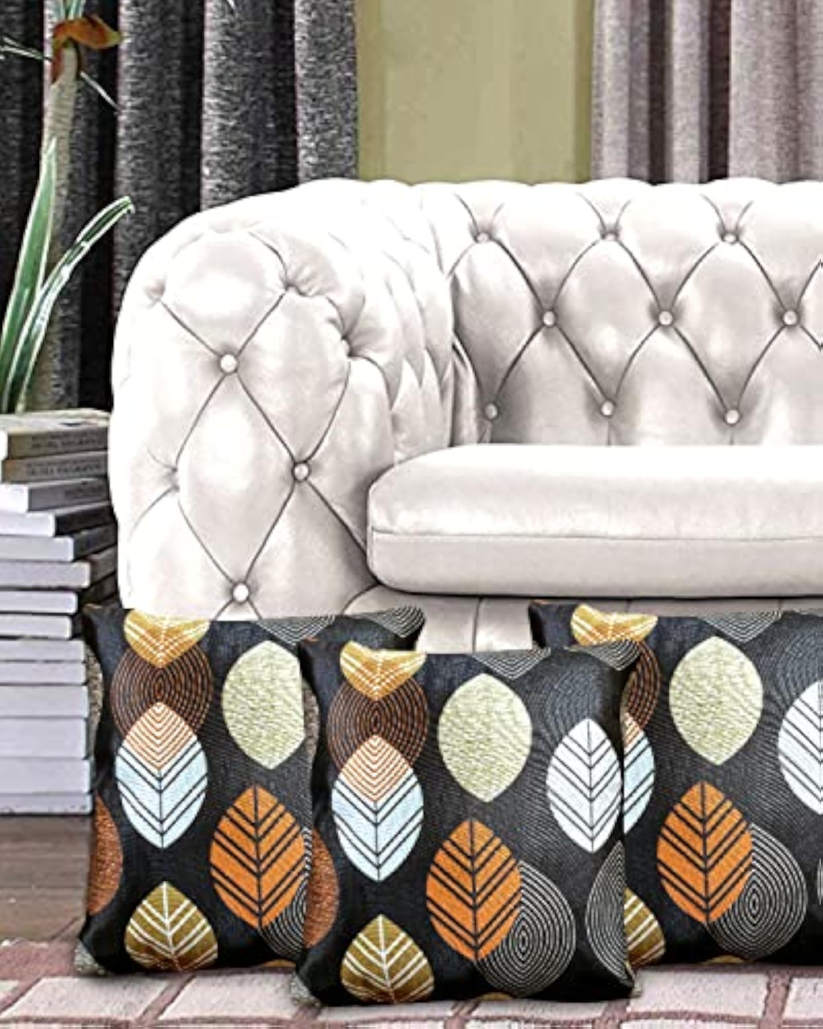 Set of 3 Reversible Decorative Cushion Covers