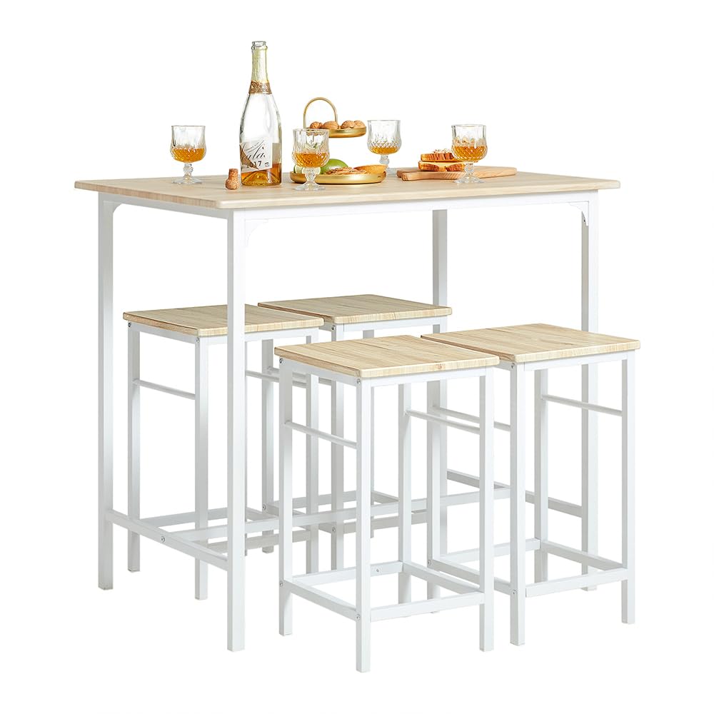 sobuy set mange-debout 1 table + 4
