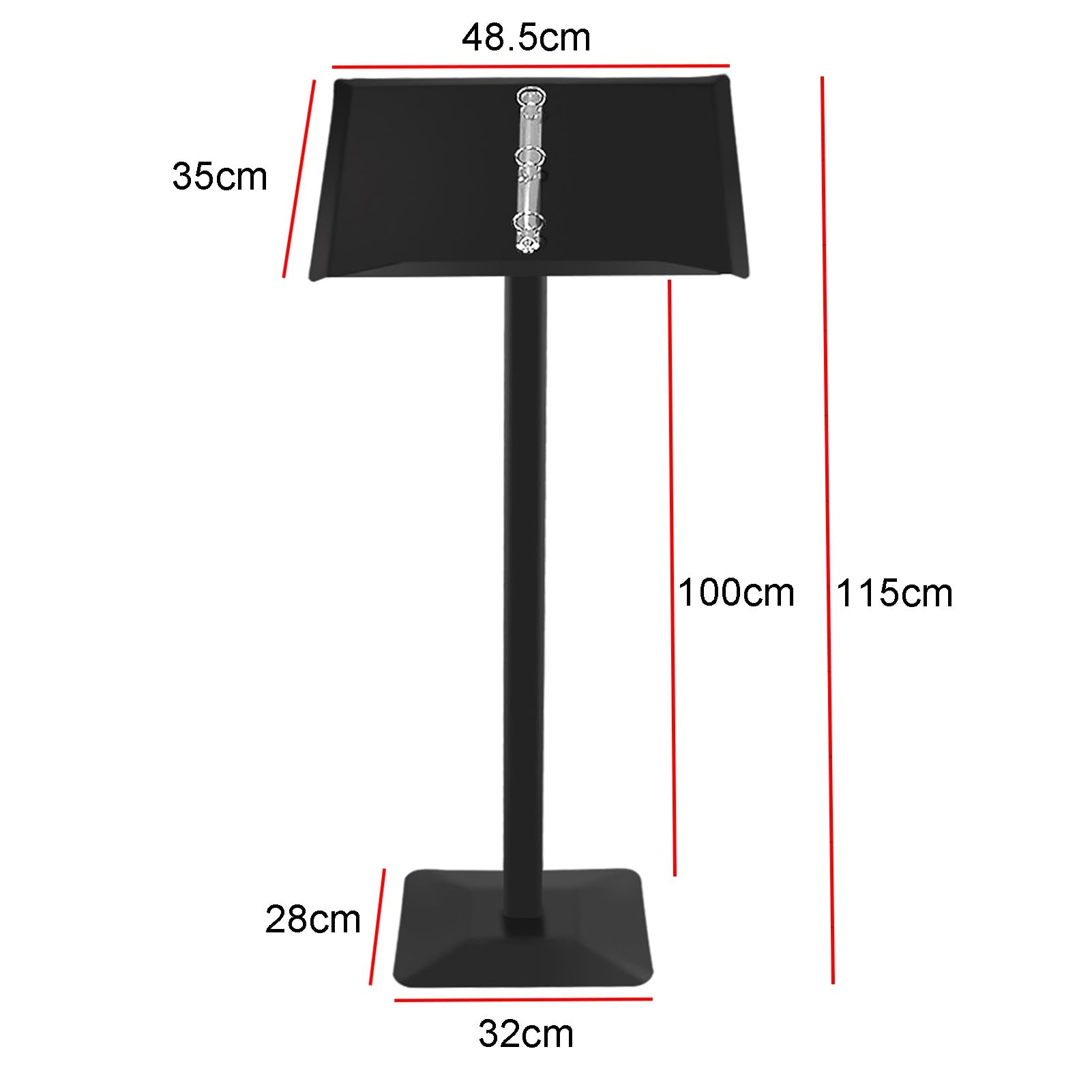 Freending Menu nd - Soporte de metal para folletos multiusos para menús y promociones, tamaño: B-32 x 28 x 115 cm, ideal para restaurantes y eventos