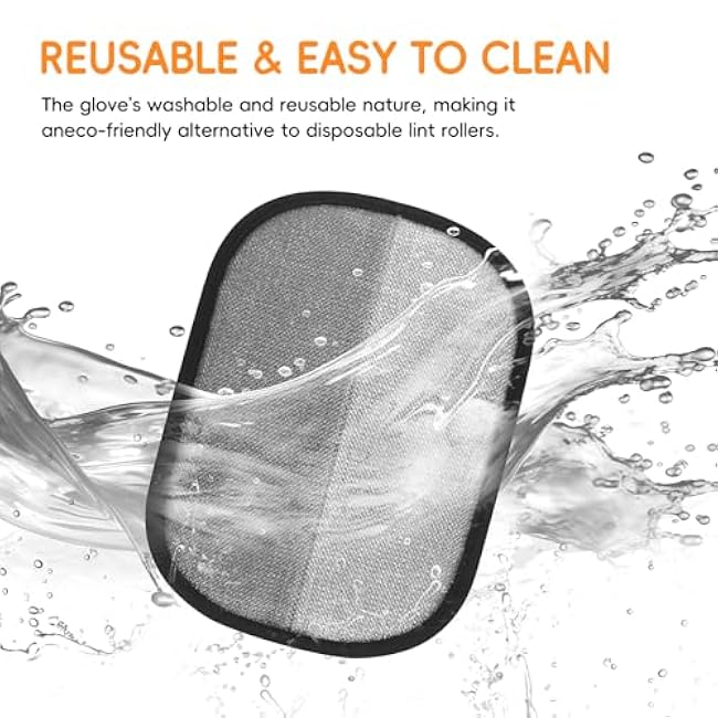 Electrostatic Pet Hair Remover Glove, Reusable Pet Hair Removal Glove for Dog & Cat Grooming, Double Sided Static Pet Hair Fur Remover Tool Mitt Gloves, Pet Hair Cleaning Glove for Dogs & Cats (2PCS)-uAs1ltkX