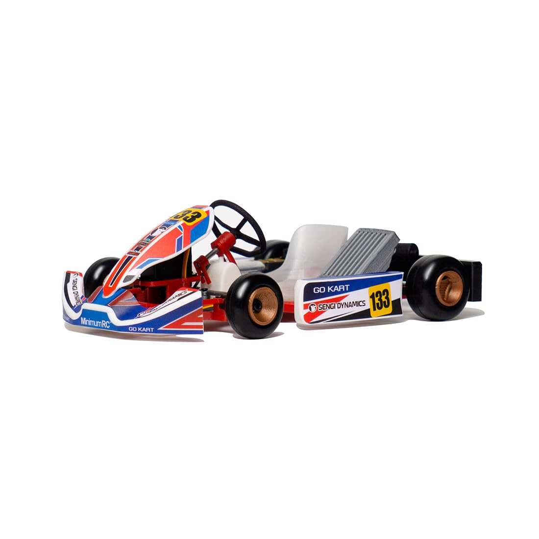 Samochód zdalnie sterowany, kart-80 1/32 skala RC do wyścigów, 2,4 G, 4WD RC, zabawka dla dorosłych (z pilotem zdalnego sterowania, wersja z dwoma bateriami)