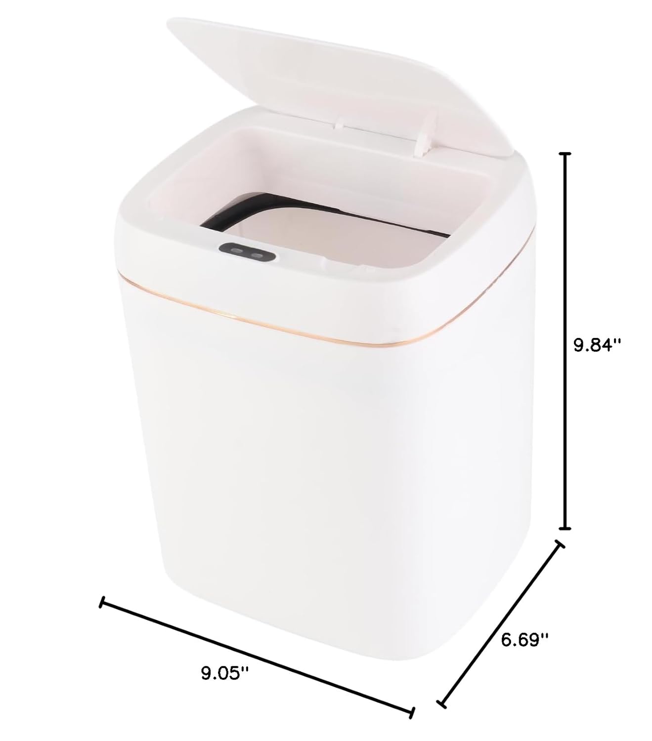 Automatic Trash Can, Automatic Touchless Motion Sensor Smart Trash Can, 11L Large Capacity Trash Can for Bedroom Kitchen Hotel Office