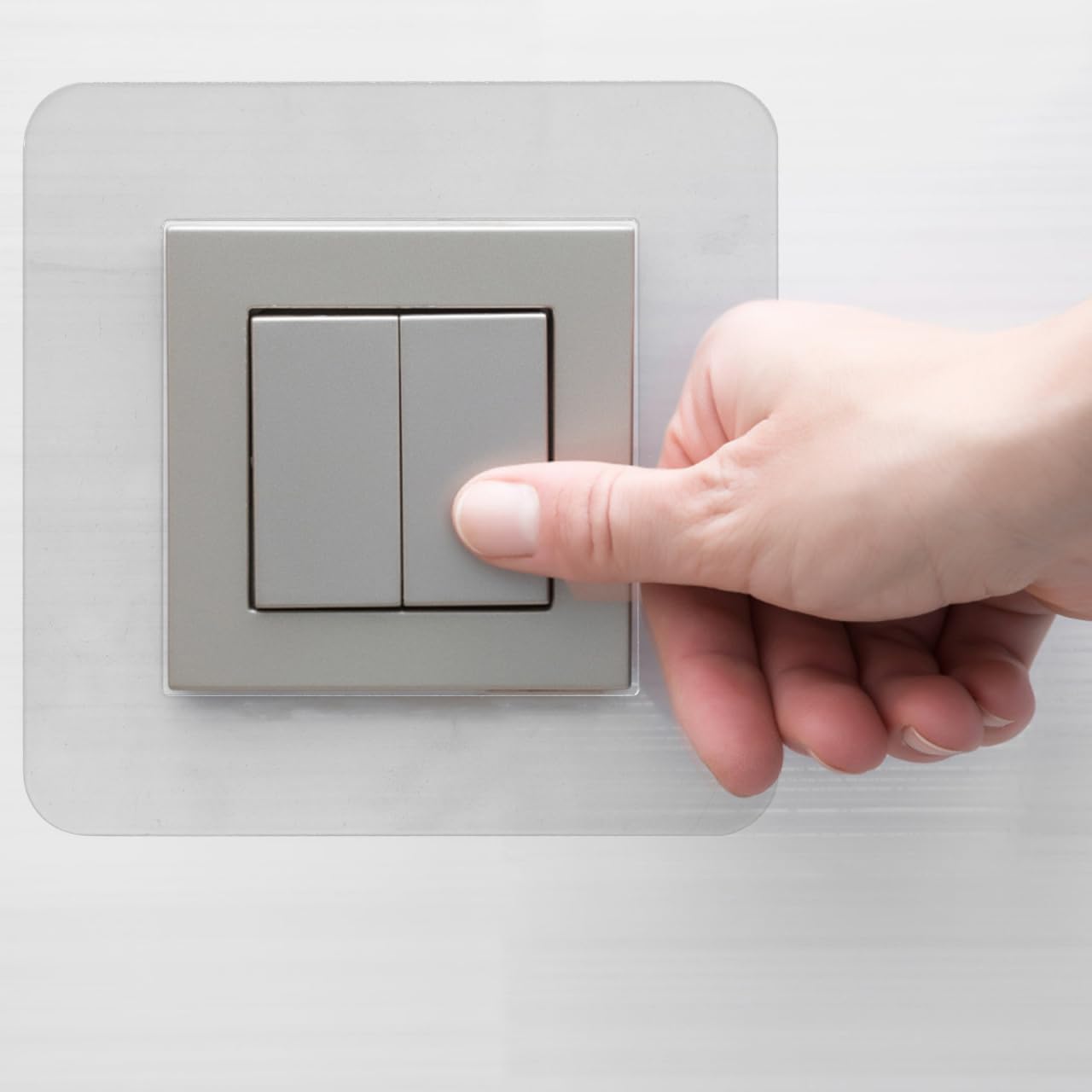 UKCOCO 5 Piezas Cubierta Protectora para Interruptores: Placas Acrílico Transparentes Elegantes y Prácticas - Para Pared, Enchufes, Dormitorio y Salón, Fácil Montaje y Contra Suciedad