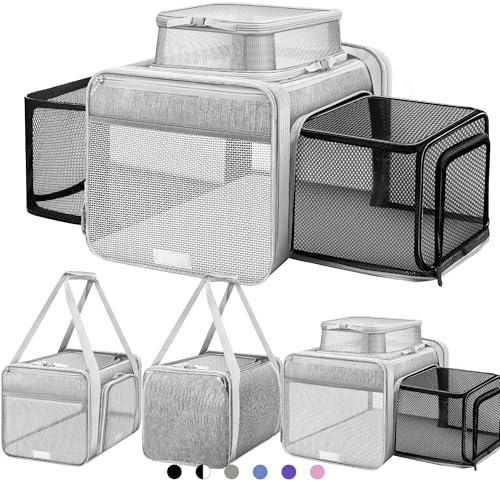Top and 2 Sides Expandable Cat Carrier 17x11x11, TSA Airline Approved Dog Carriers for Medium Dogs...