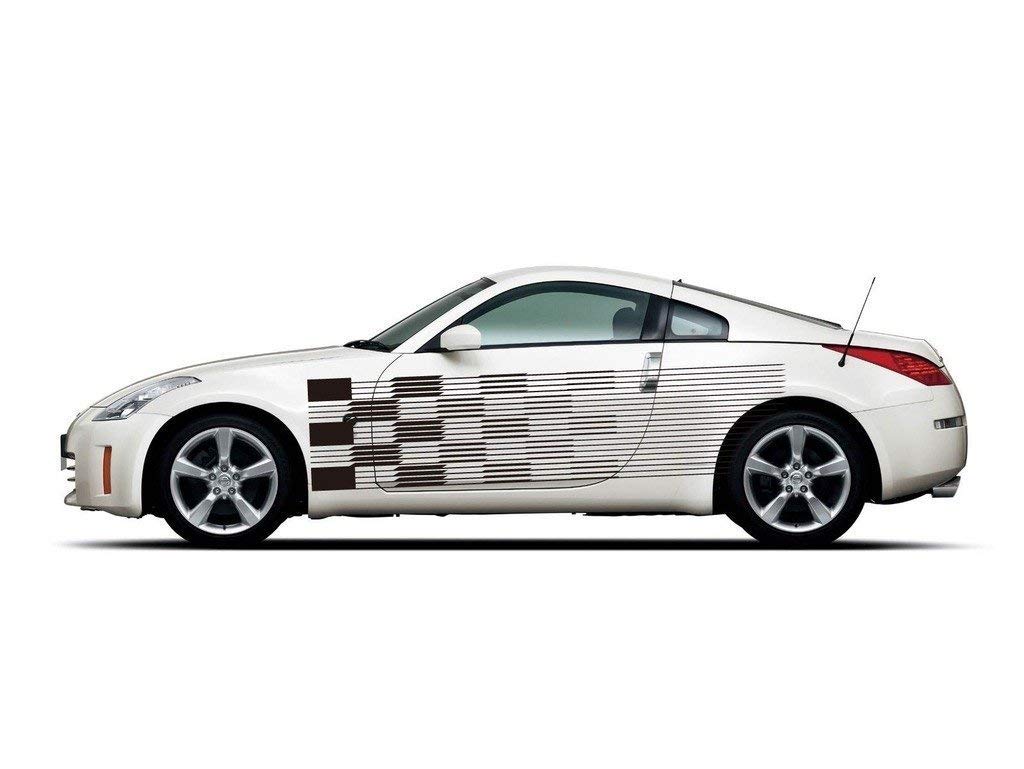 Strisce laterali Sport Tuning Decorazione astratta Logo ca. 180 cm B114 sinistra destra Set adesivo da auto adesivo da parete