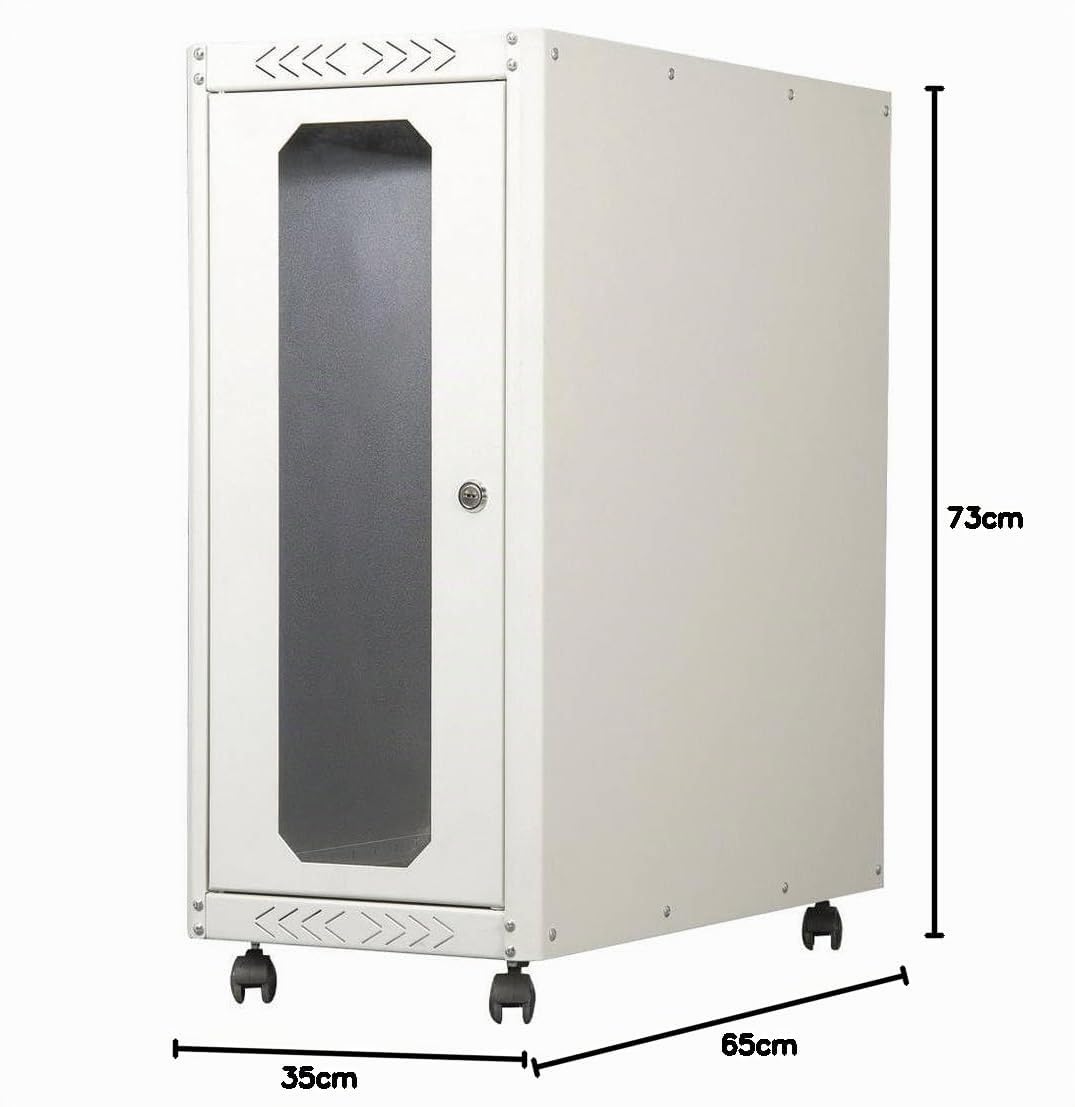 DIGITUS Armoire PC - IP20 - Verrouillable - sur roulettes - Dimensions intérieures 583x246x550 mm - Ventilation Passive - Gris