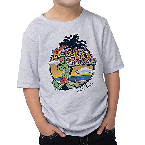 Del Sol Color Changing Toddler Boys Crew Tee - Hangin' Loose, Ash, Size 4T