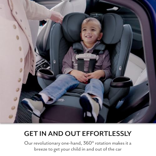 Image of Evenflo Revolve360 Extend All-in-One Rotating Car Seat with Green & Gentle Fabric (Agate)