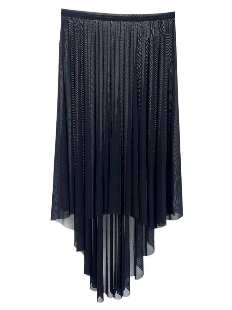 Faldas de Baile de Gasa, Mujer Poliéster Gasa Malla Envoltura Ballet Danza Falda Tirar Multicolor(Black)