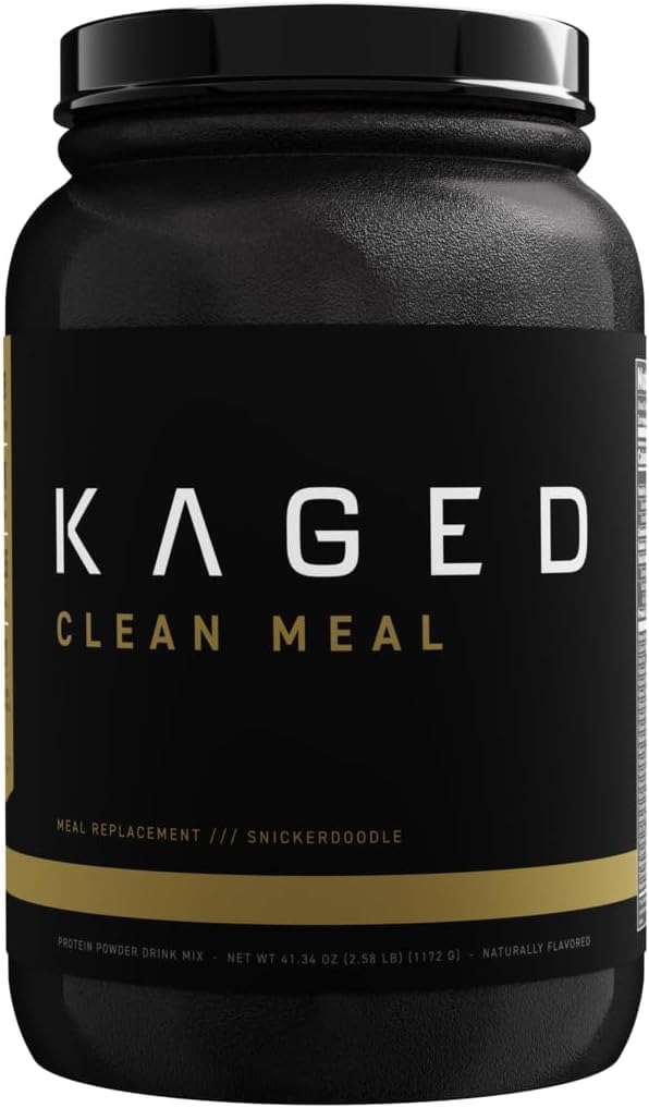Kaged Clean Meal; Meal Replacement Shake with Whey Protein Isolate, Clean Carbs, MCT Oil Fats, Organic Vitamins and Minerals, Snickerdoodle, 20 Servings