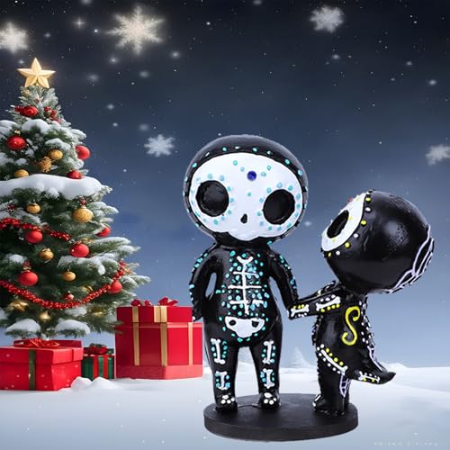 Estatua Pareja Calaveras de Azúcar Decoración