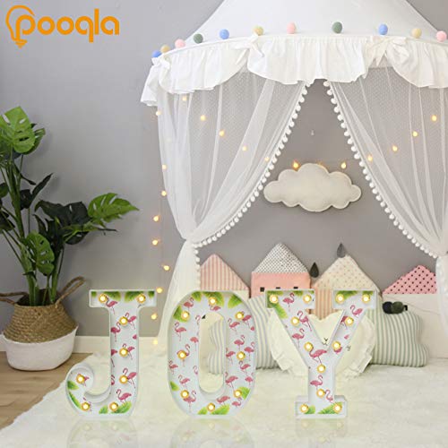 Pooqla Marquee Letters Tropical Luau Party Supplies Flamingos Palm Trees Painted Led Letter Sign Light For Hawaiian Party Decoration Birthday Bedroom Wall Decor Table Centerpieces K #TOP5