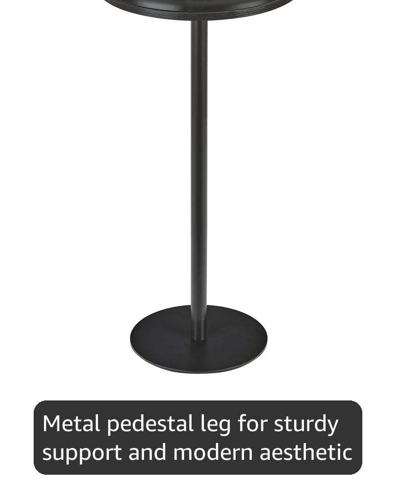 Amazon.com: ZEXVIDA Black Industrial Martini Table,Round Drink