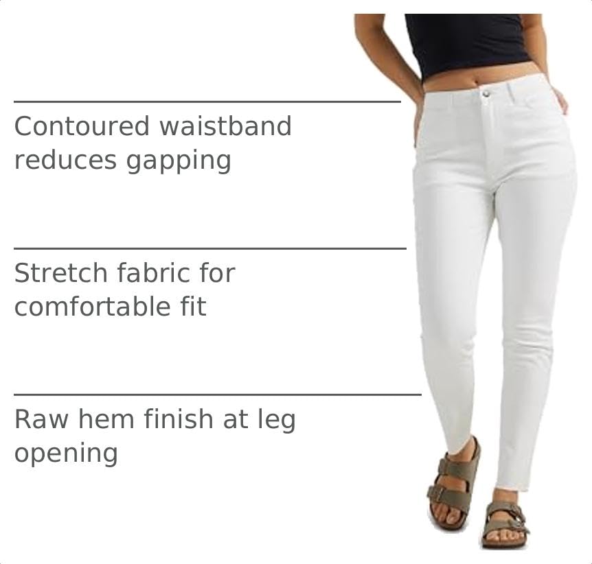 Wrangler Women's High Rise Unforgettable Skinny Jean, Bright White, 16 - image 4
