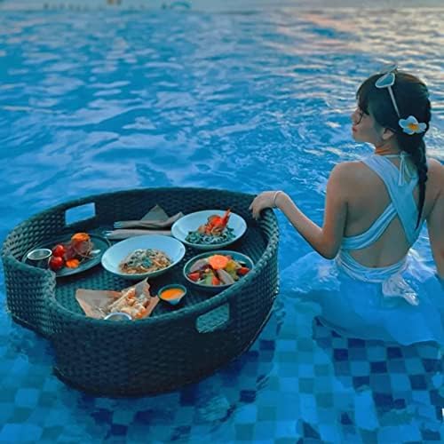 BZBZB Bandeja Flotante para Piscina, bandejas flotantes para Servir, Barra de Mesa, flotadores de Piscina para Adultos para Bancos de Arena, spas, baños y Fiestas | B