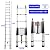 Telescoping Ladder Aluminum Extension Ladder with Roof Hooks 14FT Portable Telescopic Ladder Collapsible Ladder 2 Detachable Hooks Attic Rv Ladder Multi-Purpose Ladder for Home Outdoor 330lb Load