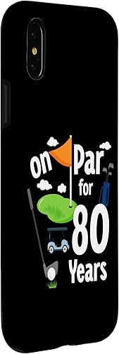 Miniatura 3 de iPhone XXS On Par 80th Birthday Golf Player Theme 80 Year Old B-Day Case