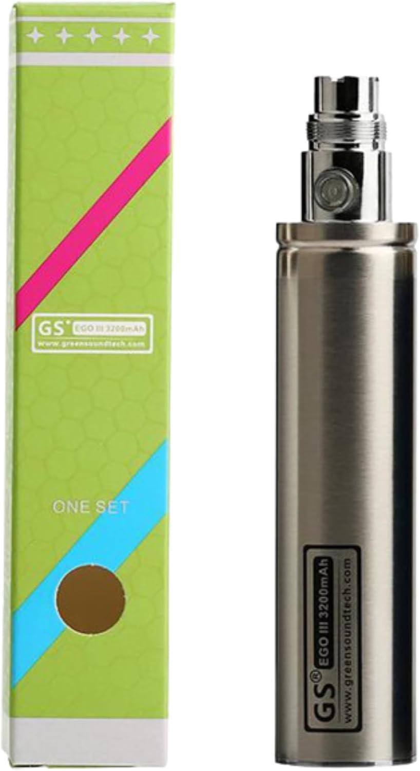 GreenSound GS Ego II 3200 mAh Quality Battery E Cig Rechargeable Pen Batteries (Silver)