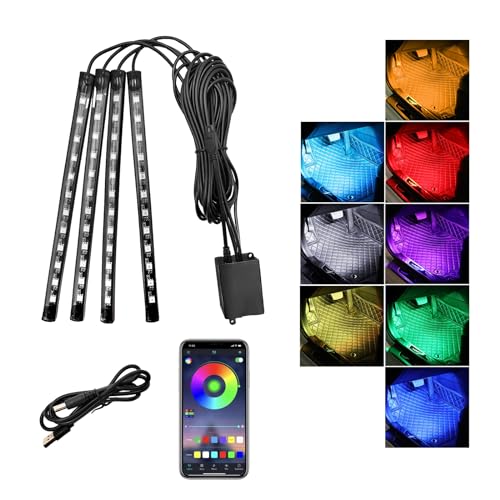 Sylvil Car Led Interior Lights, RGB 48 LED Multicolor Auto