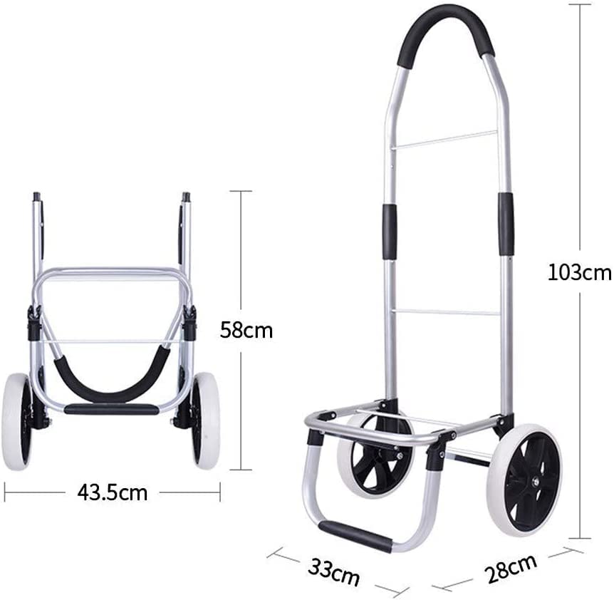Einkaufstrolley Einkaufswagen, faltbar, tragbarer kleiner Anhänger, Aluminiumlegierung, Stange, 50 kg tragend, mit 41 l… – Bild 3