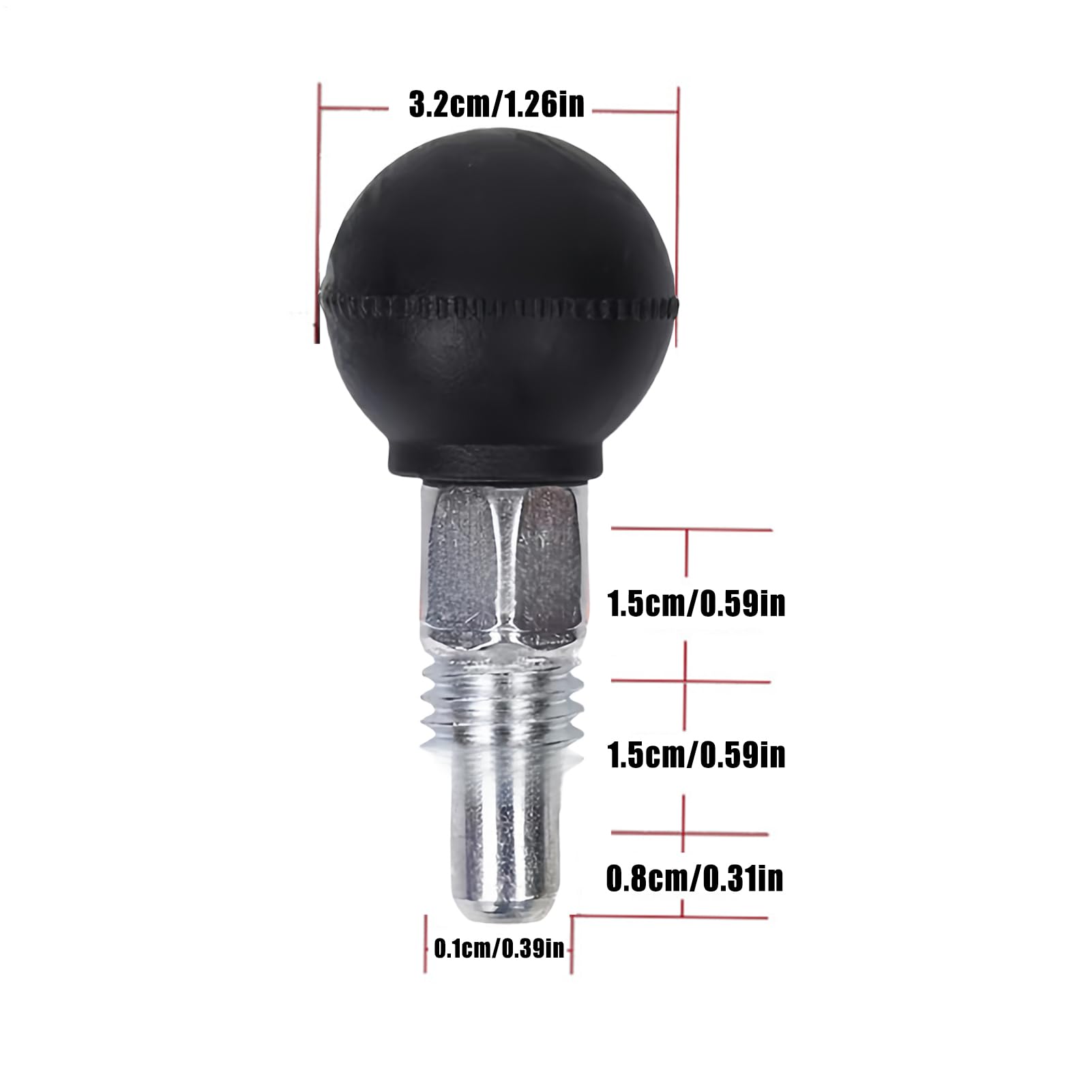 Kugelgriff Rastbolzen - Federbolzen Positionierstift | Selbstverriegelnder Rückholzugstift | 2,5-3,2cm Metall Fitnessgeräte Zubehör Für Sportrad, Inversionsgerät, Trainingsgerät, Möbelbau, Druck- Zug