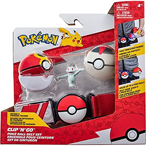 Pokémon Clip n Go Poke Ball Pas Repeat Ball, Timer Ball, and Machop PKW2717