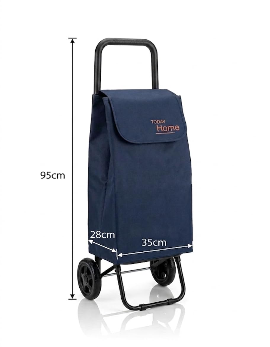 Carrello Spesa Pieghevole Isotta 42L con 2 Ruote, Impermeabile, Leggero, Capacità 25 kg