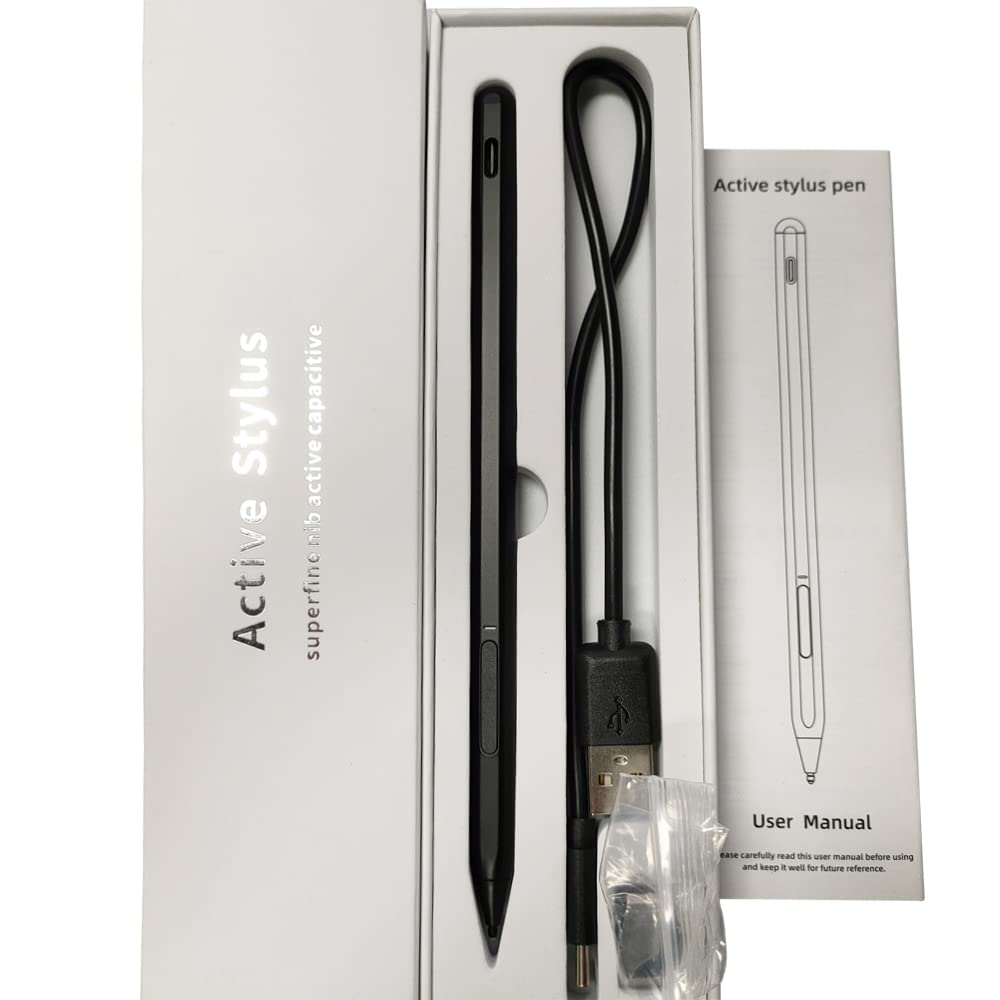 GPD Active Stylus Pen - Penna capacitiva attiva con 4096 livelli di pressione, batteria ricaricabile, punte intercambiabili, impugnatura ergonomica
