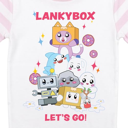 Bioworld Lankybox Let's Go! Characters Youth Two-Piece Pajama Set3